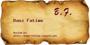 Basz Fatime névjegykártya
